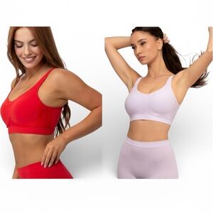 Underoutfit Red & Lavender Bra Set | Styles 459 457 | size Medium